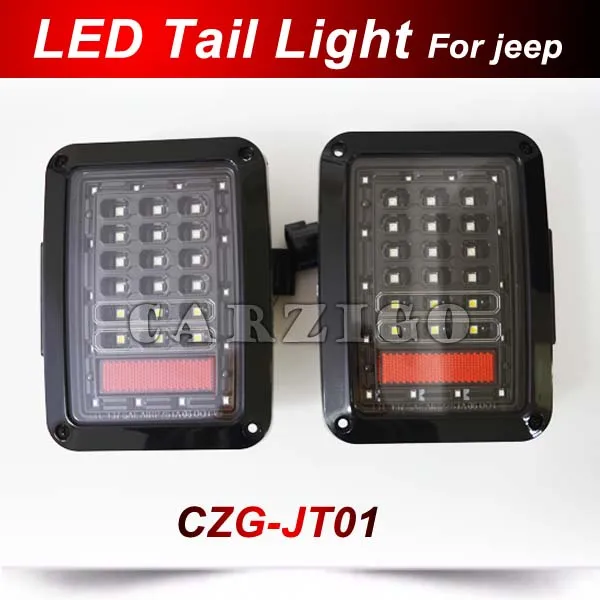 

CZG-JT01 European version Black LED Tail Light For Jeep Wrangler LED taillight for Jeep 4X4 Offroad Red Taillight 2007-2017 12V