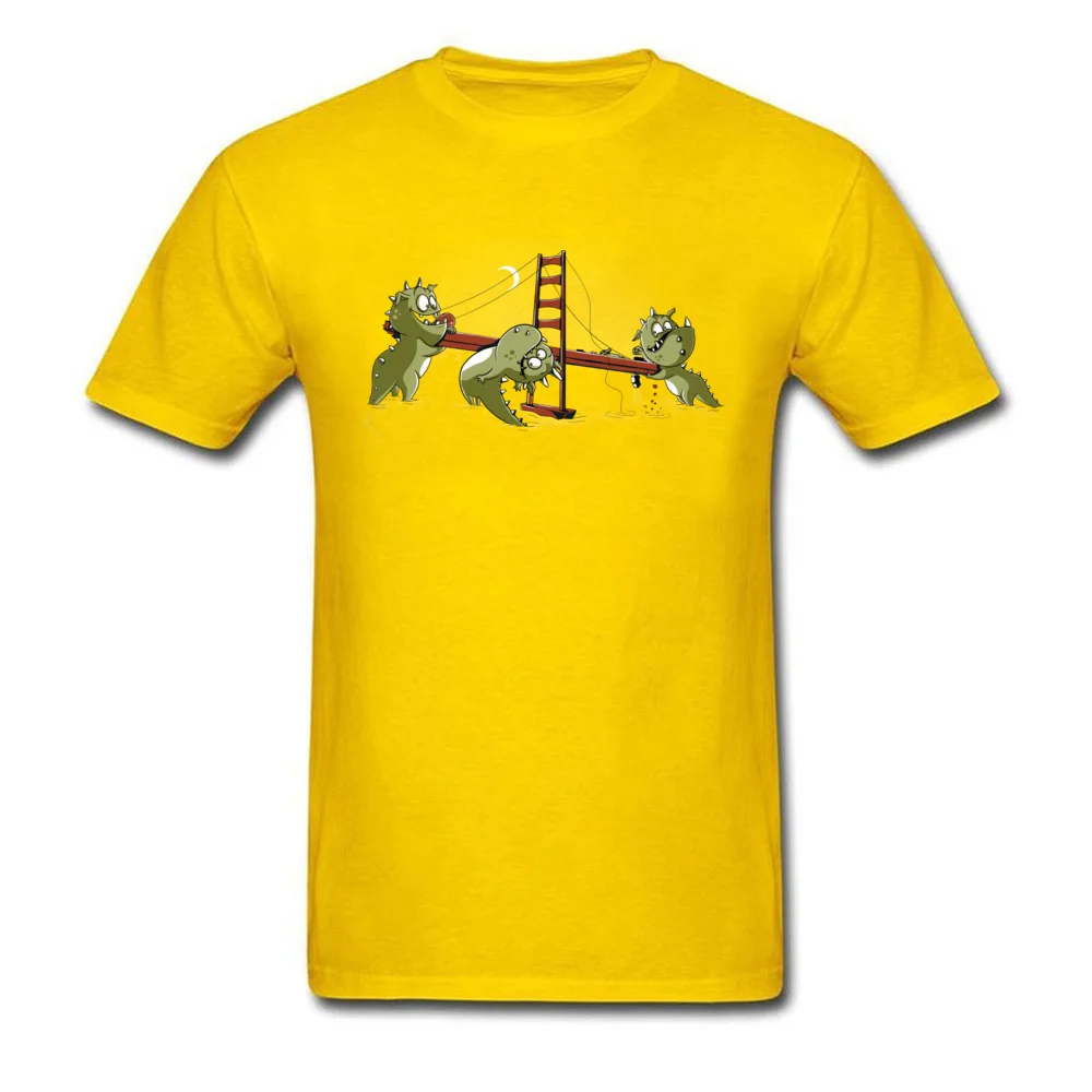 SummerFunny Short Sleeve T Shirt Summer Prevalent Crew Neck Cotton Fabric Tee Shirt Men T Shirts Monster Limbo Party  Monster Limbo Party yellow
