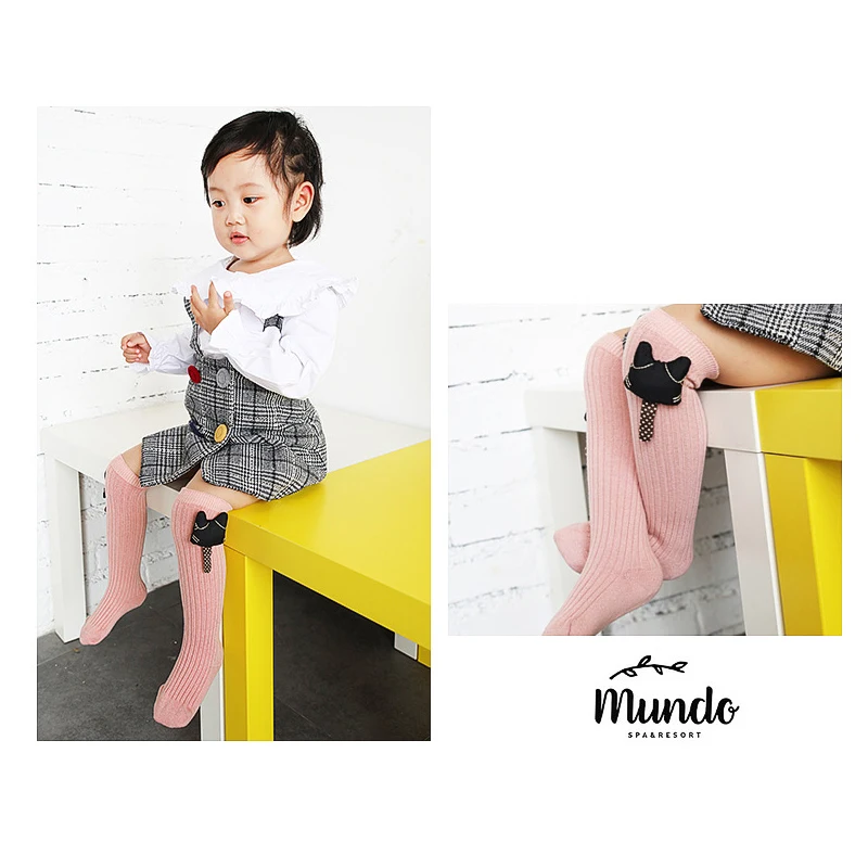 Cute Baby Girls Socks Newborn Toddler Knee High Socks For Girl Cotton Long Boot Sock Children Fashion Princess Home Slippers