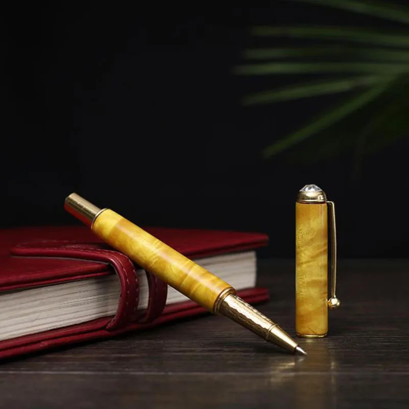 

China Style Handmade Solid Wood Fountain Pen +Ball Pen Natural Color Wooden Pen for Bussiness School Office Luxury Gift 2 in 1