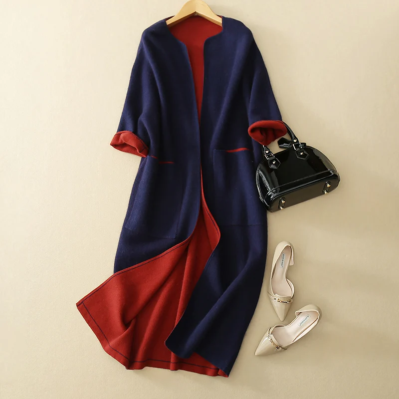 Prix navy Gratuite Manteau Réel Mode Rouge jaune Design Contraste Livraison Fourrure Couleur Naturel Réduits 2018 Dwa240 Long Vison Haute Femmes gris Bas De Nouveau Cw1OOq