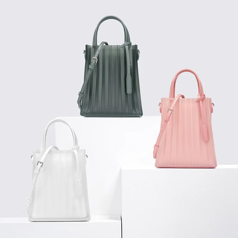 

Luxury Handbags Women Bags Designer Lady Jelly Bag Transparent Handbag Women Shoulder Bag Ruched Totes