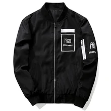 2017 New Men s Bomber Jacket Coat Letter Emboridary Mens Hip Pop Jacket Pilot Bomber Jackets
