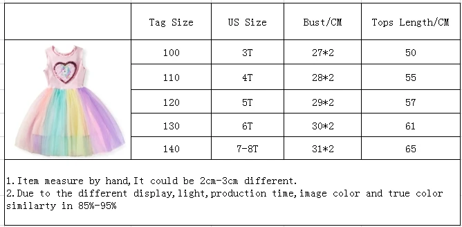Коллекция года, платье с единорогом Радужный костюм без рукавов для девочек Повседневная модная детская одежда платье принцессы для девочек возрастом 3, 4, 5, 6, 7, 8 лет