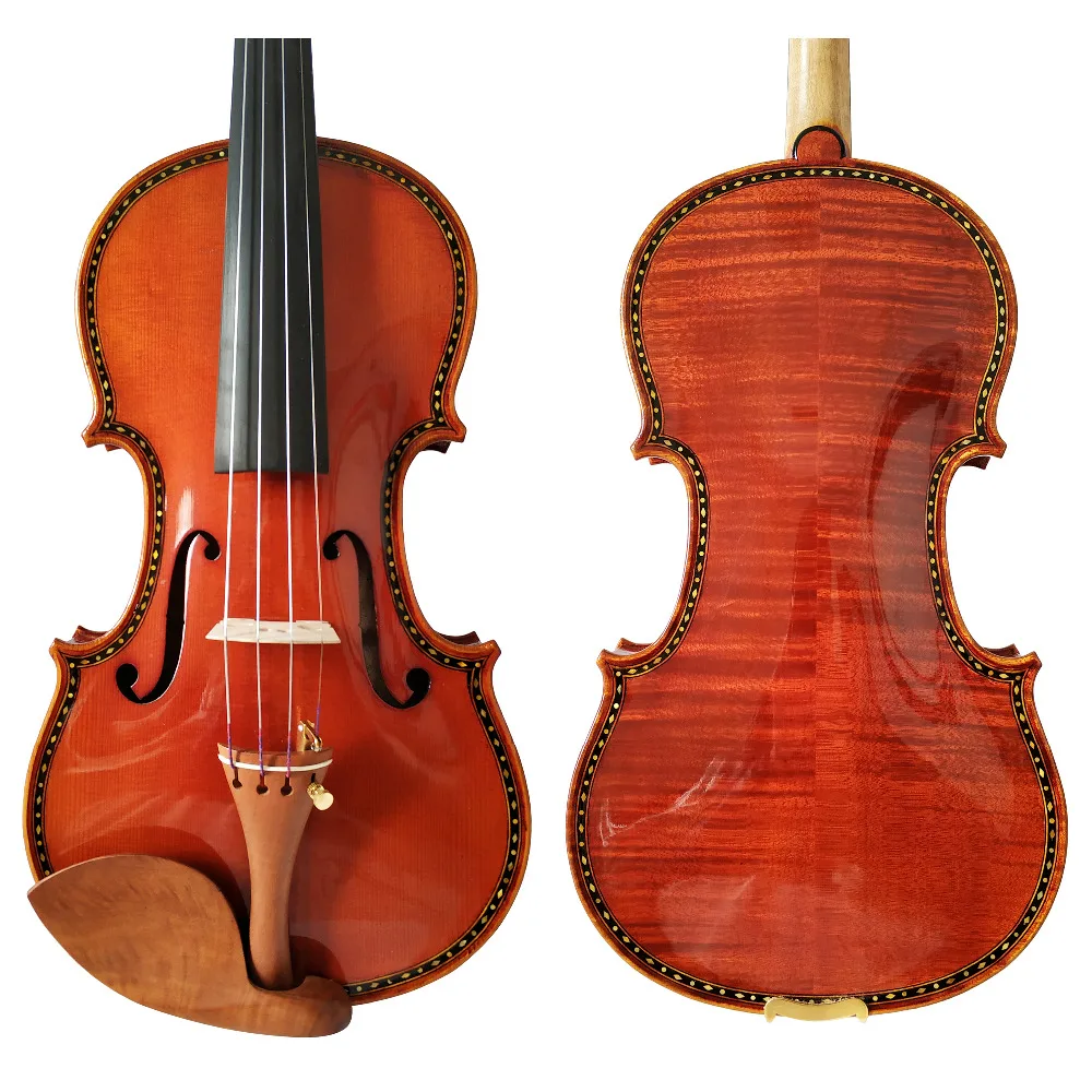 Копия Stradivarius 1715 ручная резьба цветок FPVN02 скрипка+ карбоновое волокно лук пенопласт чехол