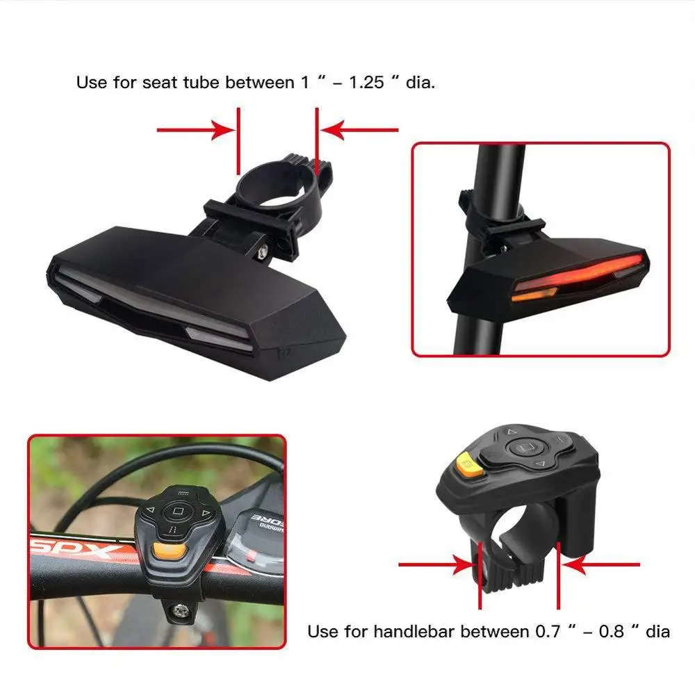 Skup Inteligentne akcesoria rower górski pilot taillights laser turn signal akcesoria bezpieczeństwa rowerów X5 światła ostrzegawcze taillight