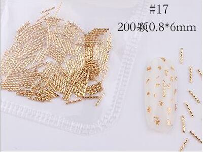 Mixed 3D DIY Hollow Metal Frame For Nail Art Decor Geometry Golden Tips DIY Nail Art Tools Fashion Nail Studs P3R#