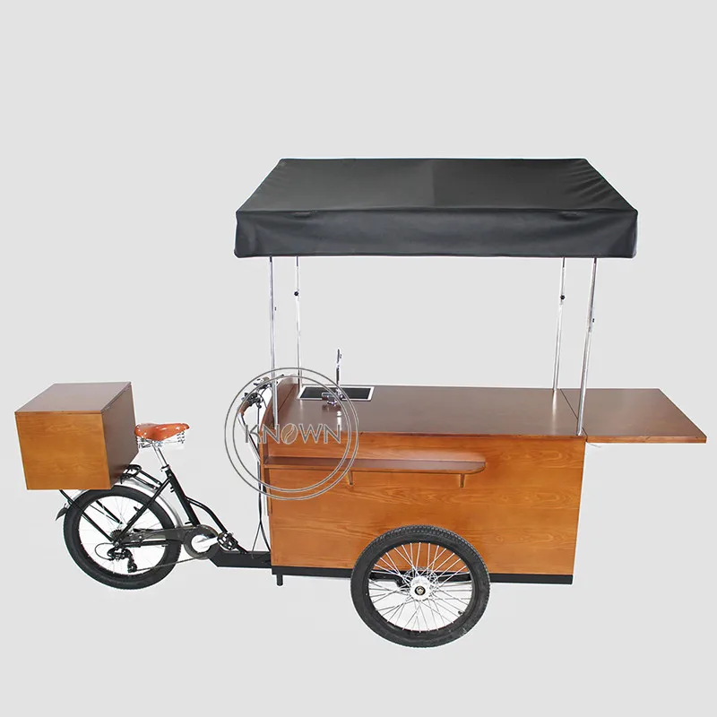 

Popular outdoor coffee drink mini bicycle food cart trailer