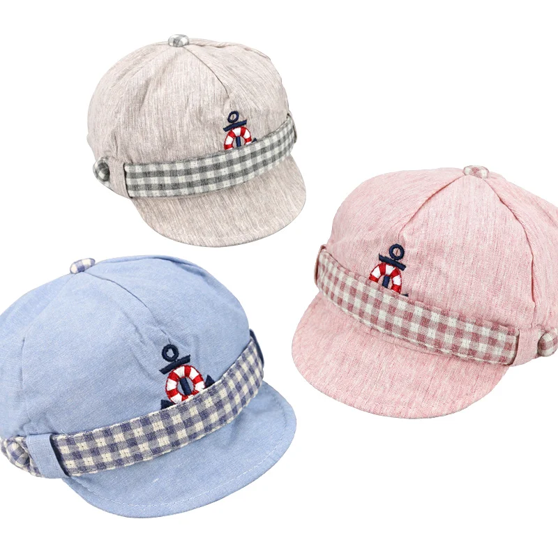 Seaman Baby Cap For Boys Girls Cotton Soft Infant Hat Solid Embroidery Baseball Cap Spring Autumn Baby Sun Cap Fashion New Style (11)