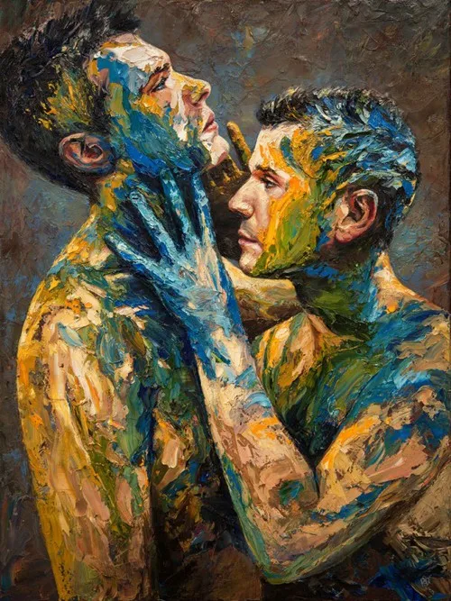 

ARTIST TOP art hand painted oil painting nude male man men oil painting art - MEN art work 32 inch accept MEN custom art
