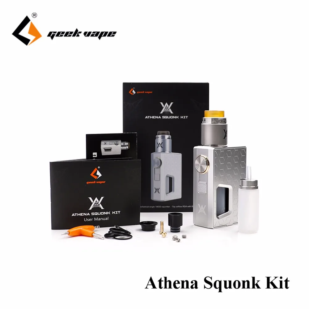 

Limited Big sale GeekVape Athena Kit with squonk mechanical athena mod and Athena Squonk RDA Tank Atomizer 6.5ml