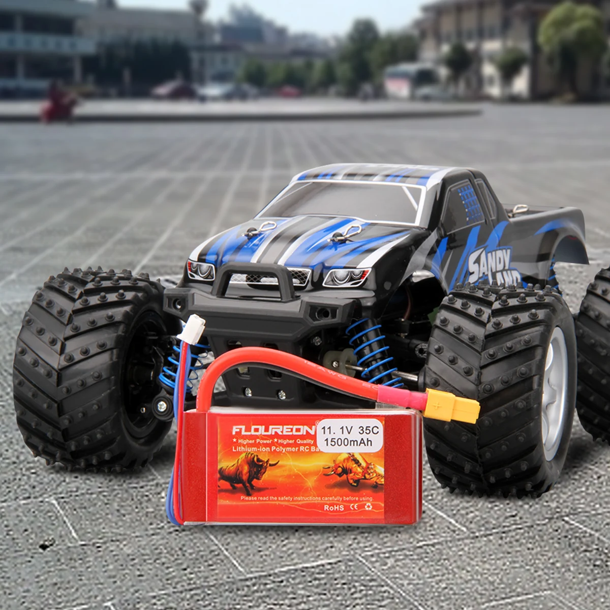 Floureon 3S1P 11,1 V 1500 мА/ч, 35C LiPo Батарея-серые кисточки с XT60 Разъем для RC Evader BX автомобиля, на радиоуправлении, радиоуправляемая автомодель трагги RC самолет Бла(беспилотный летательный аппарат