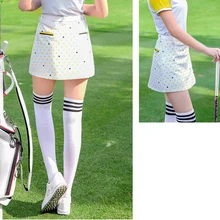 Хлопковая женская юбка для гольфа, короткая женская одежда, дышащая профессиональная Летняя Спортивная юбка для активного отдыха, красный цвет, 4 размера