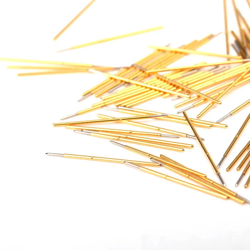 Spring Test Probe Phosphorus Copper Tube Gold Plated Electrical Instrument Tool for Testing Circuit Board Durable P038-B