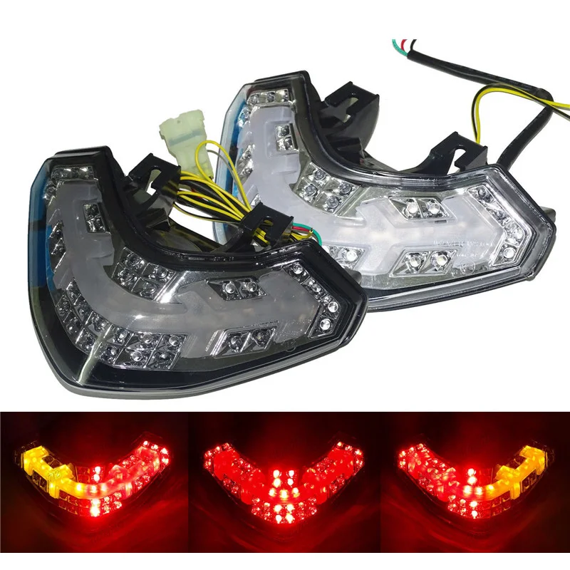 waase For Ducait Multistrada 1200 1200S 2010 2011 2012 2013 2014 2015 Rear Tail Light Brake Turn Signals Integrated LED Light