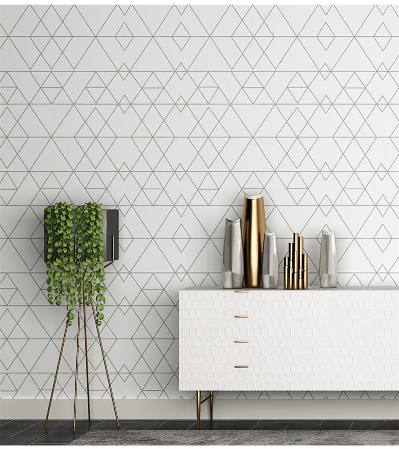

Mordern 3d Mural Wallpaper Simple Line White Black Wall Paper for Living Room Background Wallcovering papel de parede 10Mx53CM