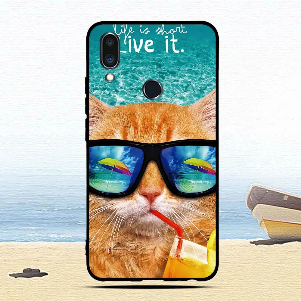 Ultra-thin Soft TPU Silicone Case For Meizu Note 9 Cat Animal Printed Protective covers phone shells bagsc cases for meizu note9 