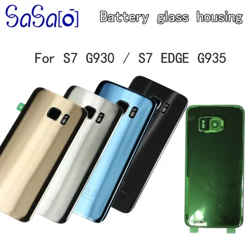 

50pcs For Samsung Galaxy S7 Edge G935 S7 G930 Battery Back Cover Door Housing Replacement Repair Parts + rear Camera Glass Lens