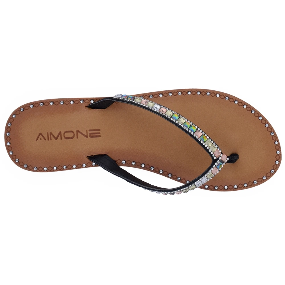 AIMONE/женские шлепанцы Женские на плоской подошве Шлепанцы Пляжные Летние