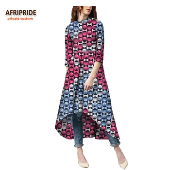 

2018 autumn african dress for women Private Custom half sleeve mid-calf length no lining casual dress 100% batik cotton A7225114
