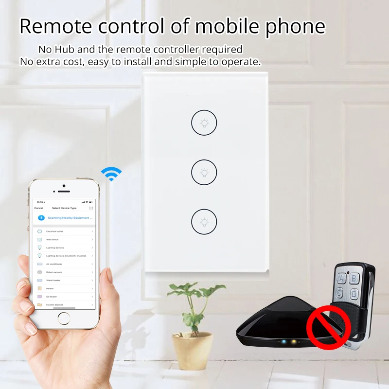 Wi-Fi умный настенный сенсорный выключатель Tuya умная жизнь стеклянная панель мобильное приложение дистанционное управление работа с Amazon Alexa Google Home США ЕС Великобритания