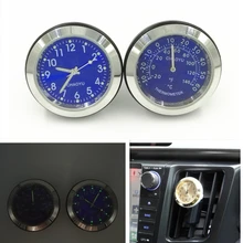 Пара Автомобильный термометр часы с функцией светящейся авто электрические часы автомобильные анти высокая низкая температура синий