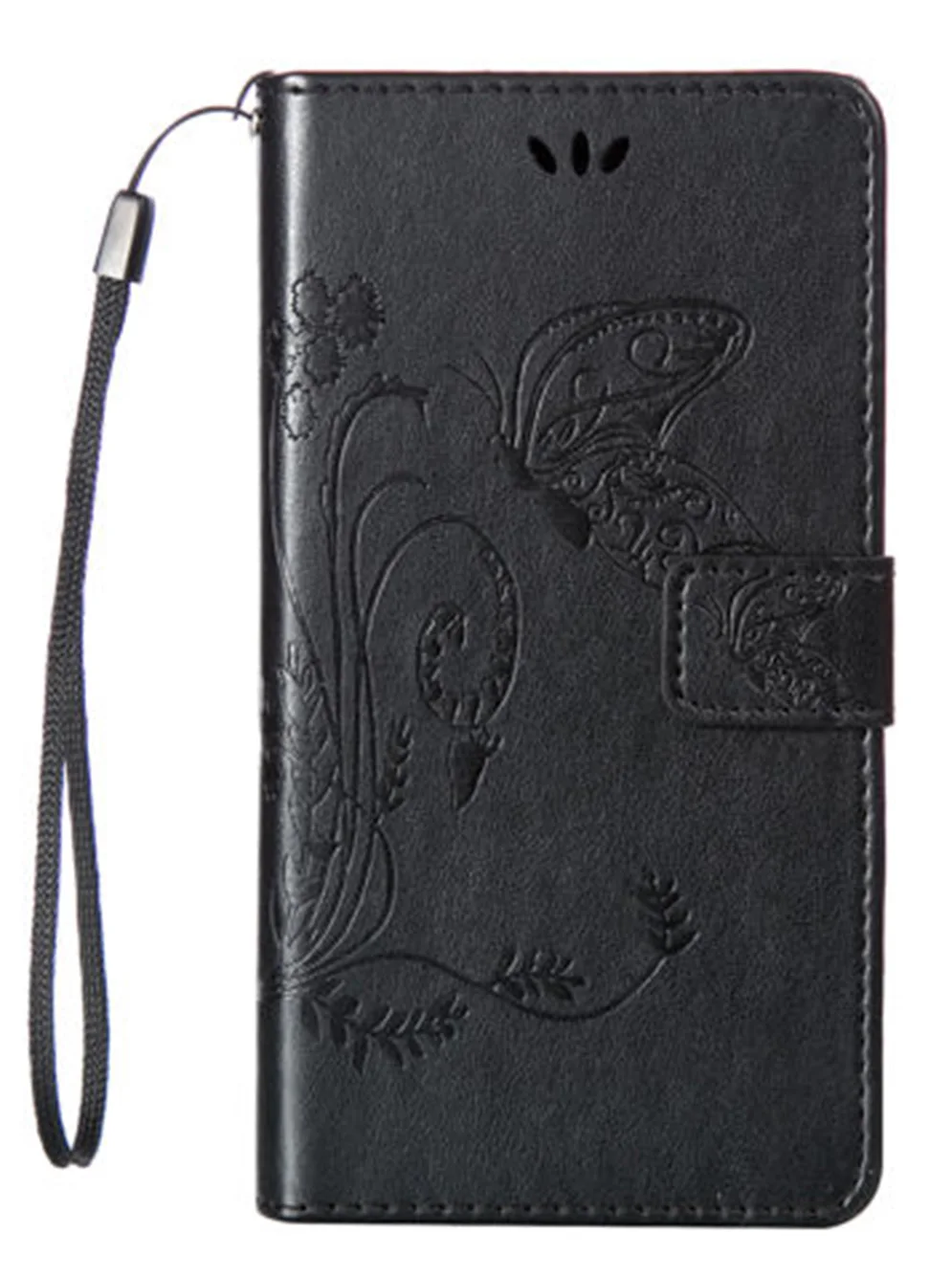 Butterfly Cover PU Leather Flip Cover Wallet Case For Vernee Thor E Plus X Apollo Lite Case Flip Protective Phone Cases - Цвет: Black