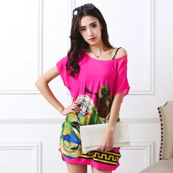 

Europe and the United States foreign trade large size women's supply summer short-sleeved dress loose plus size fat mm dress
