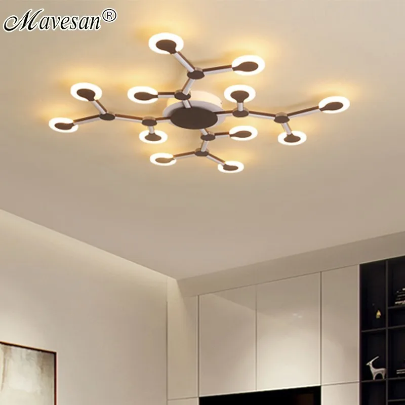 

lustre Chandelier lights For Living Room Bedroom Modern Lighting Simple Surface Mounted led with remote control AC85-260V dero