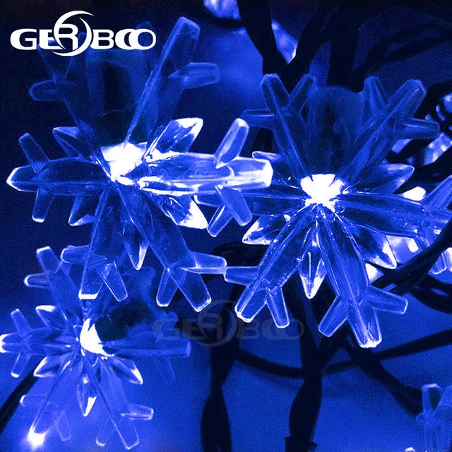Solar Snowflake Fairy String Lights For Christmas Garden Fence Path Solar Snowflake Fairy String Lights For Christmas Garden Fence Path Landscape Decoration 2pcs Lot