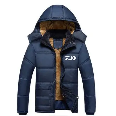 Зимние спортивные костюмы, куртки для рыбалки, мужские походные костюмы, 4xl, водонепроницаемая ветрозащитная куртка для рыбалки, мужские пальто для альпинизма, водонепроницаемые теплые - Цвет: Синий