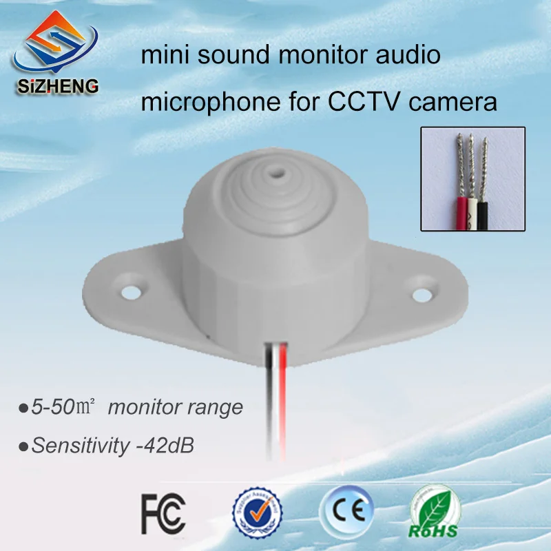 

SIZHENG high-fidelity cctv audio mini microphone pick up sound device security camera accessories