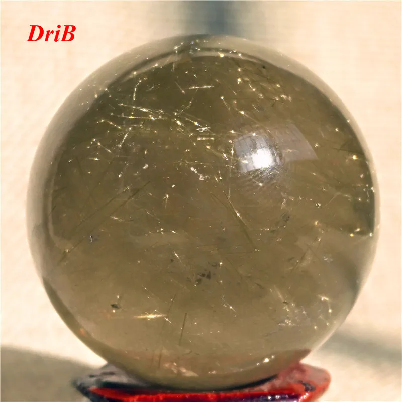 

(40mm) Narural Gold Rutilated Quartz Crystal Ball