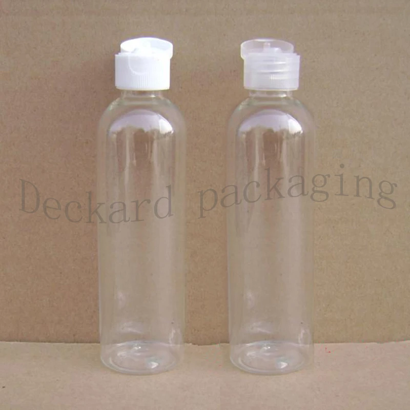 

100pcs/lot 120ml transparent empty PET plastic bottle flip top caps shampoo lotion cosmetics bottles clear travel kit bottles