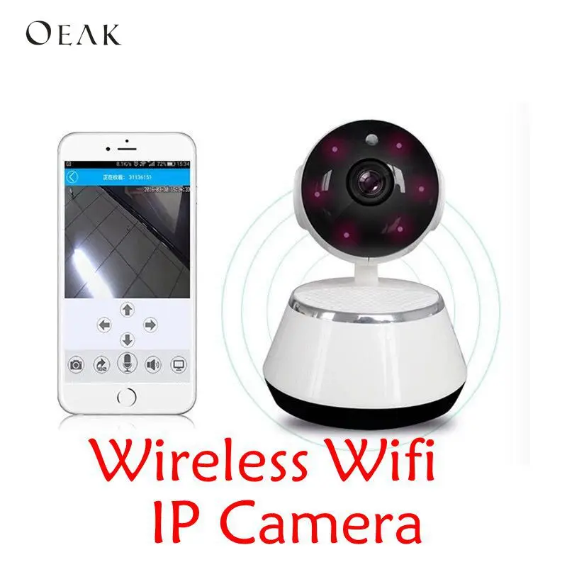 

Oeak White HD Wireless Camera 3.6mm Lens Wide Angle Baby Monitor Support Night Vision 24h Baby Safety Protection Tools