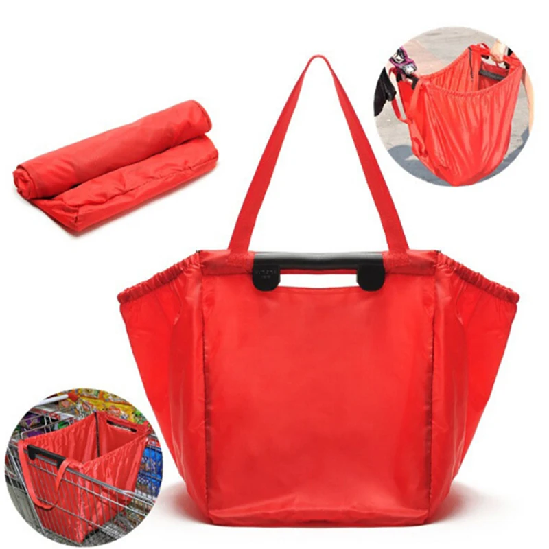 New Reusable Large capacity Oxford cloth cart shopping bag supermarket