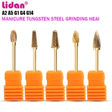 LIDAN полировальная головка для ногтей одинарное сверло для ногтей полирующая насадка Вольфрамовая сталь корундовые фрезы корундовая фреза