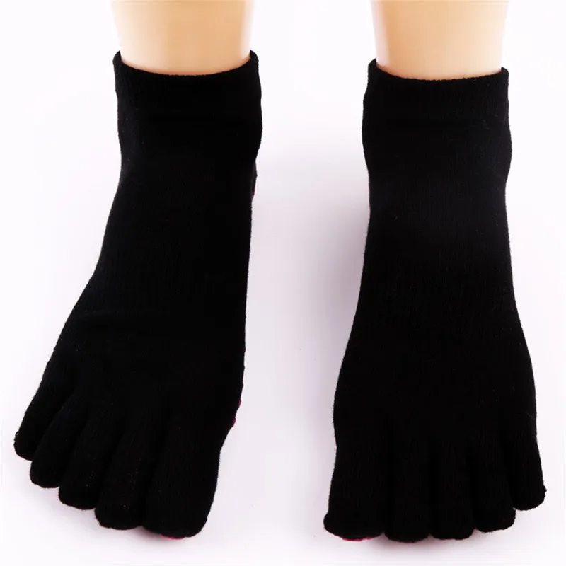 Натуральный хлопок теплые носки для йоги для женщин мужчин пять пальцев Нескользящие Дышащие носки для фитнеса балетные спортивные носки