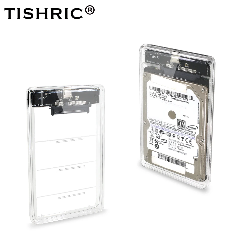 Прозрачный чехол TISHRIC для жесткого диска 2 5 дюйма SSD адаптер Sata к USB протокол UASP