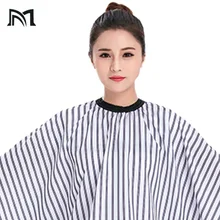 Если вас интересуют прямые поставки 2 цвета полиэстер салон Обёрточная бумага фартук для отдыха с полосатым принтом; Стиль "Peri", ткань с водоотталкивающей пропиткой накидка парикмахерские помощник B1