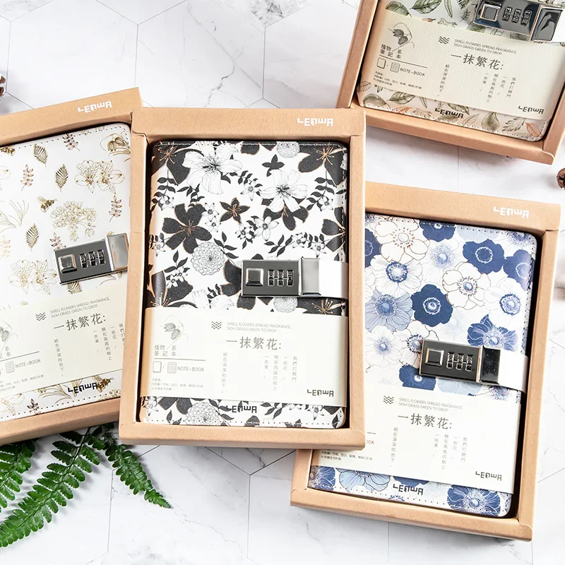 2019 г. Новые плотные с цветочным рисунком тема кожаный переплет офис школы