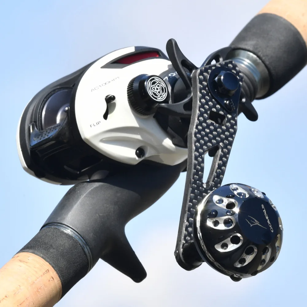 Gomexus Reel Power Handle Carbon For Shimano Curado Banax Daiwa Abu Garcia Doyo Lews 8x5mm Baitcasting Reel 75mm As Description