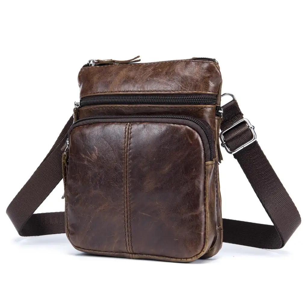 DCOS-BULLCAPTAIN رجال العلامة التجارية الشهيرة عارضة CROSSBODY أكياس الذكور حقيبة الأزياء جلد طبيعي البسيطة الكتف أكياس للرجال