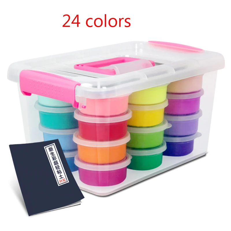 Глина для моделирования 24 36 цветов для выбора слайма слайда lizun fimo полимерный умный Пластилин Plastilina детская игрушка - Цвет: 24 colors in box