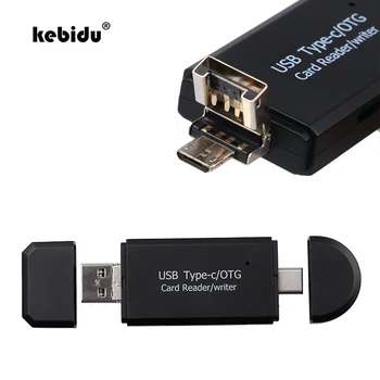 

kebidu High Quality 3 in 1 smart card reader for android otg card reader USB 2.0 Micro USB(type B) SD/MMC slot Micro SD/TF slot