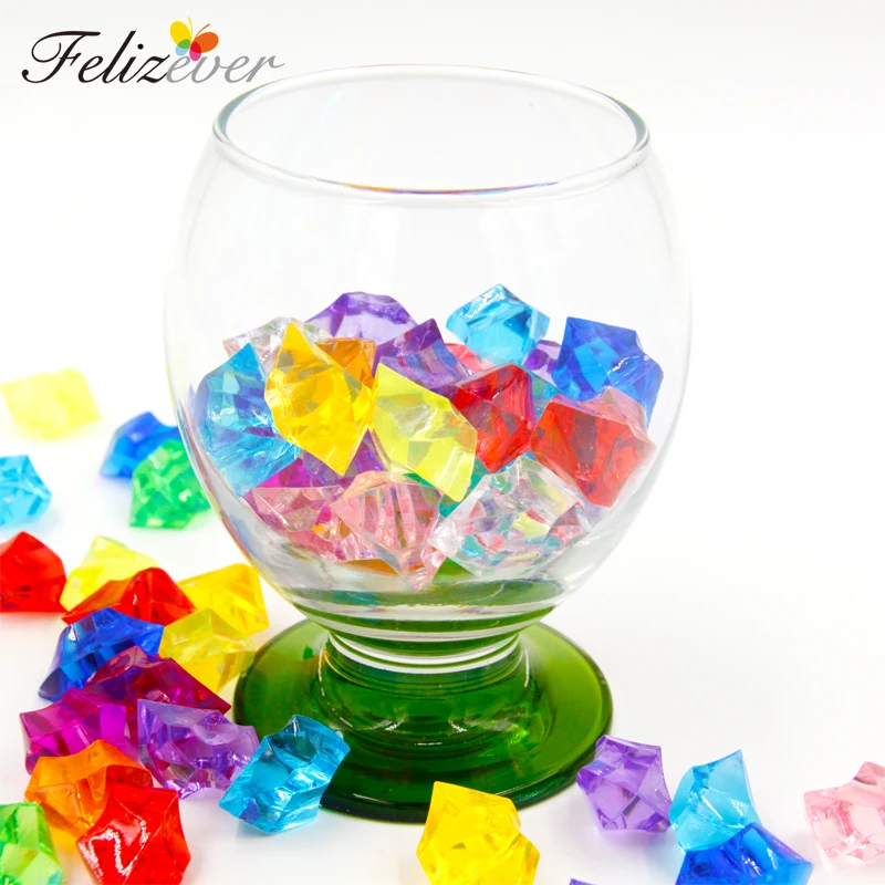 100pcs Pirate Jewels Treasure Chest Pirate Party Favors Party Decorations Acrylic Crystal Gems Vase Filler Confetti