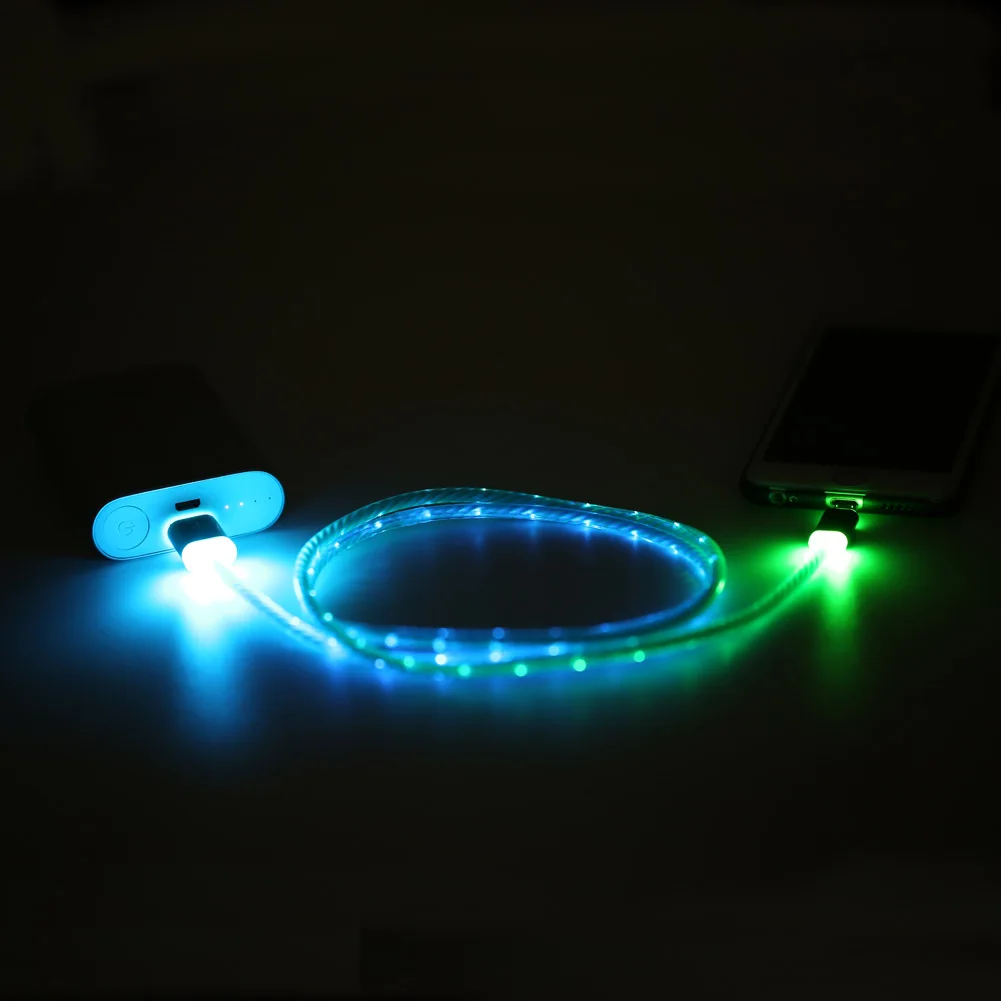 Новый 1 м светодиодный светильник прочный Micro USB кабель для зарядки и передачи