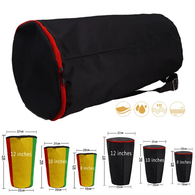 

African Drum Bag Package Shoulders Percussion Instrument Djembe Bag Case Multi Size Oxford Cloth Durable Useful Practical