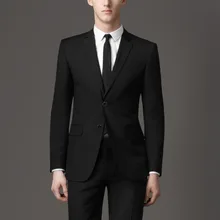 Новое поступление Мода Жених одежда костюмы для мужчин свадебные черный Блейзер костюм повседневное slim fit terno masculino куртка брюки