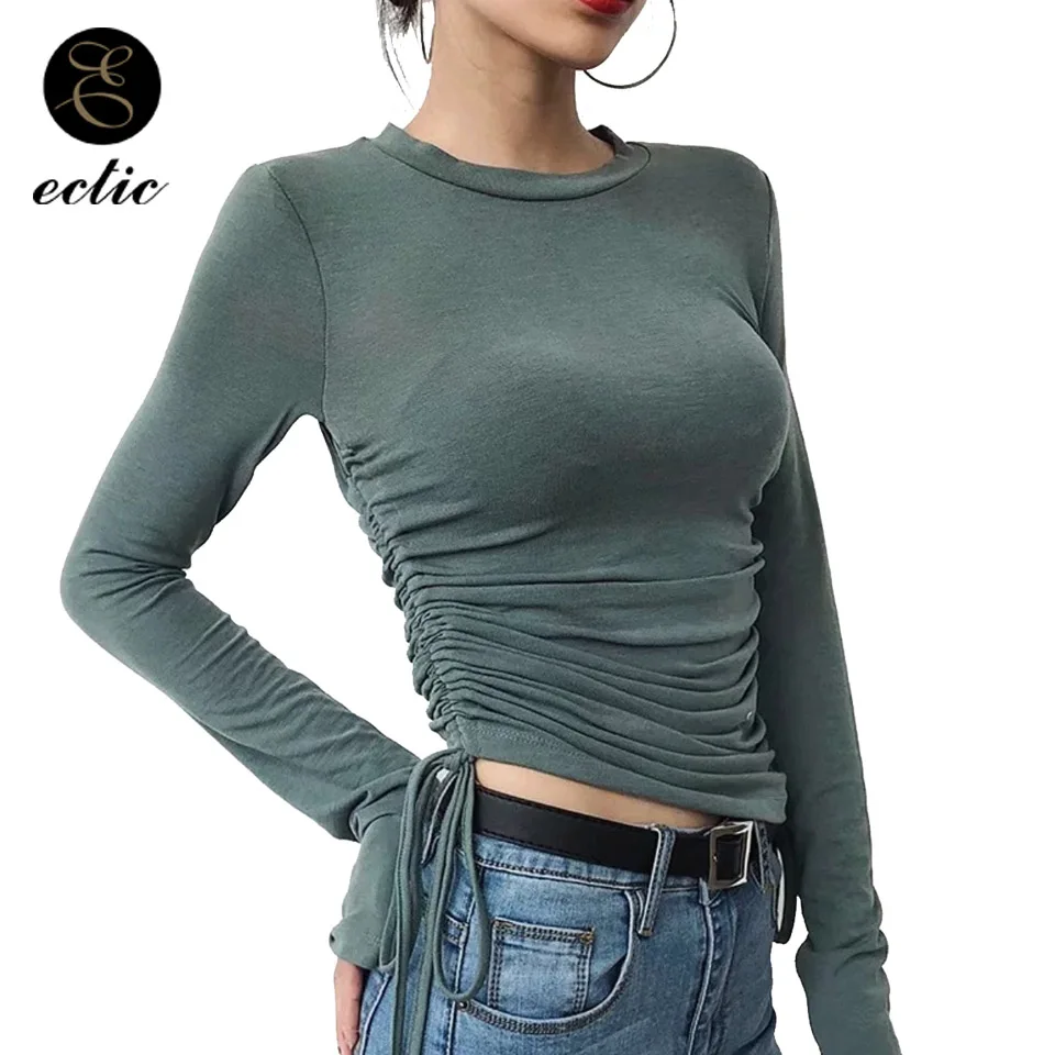 Тонкая ткань See Through Top Для женщин пикантные рубашка Vetement Femme 2019 шнурок Топ с одежда